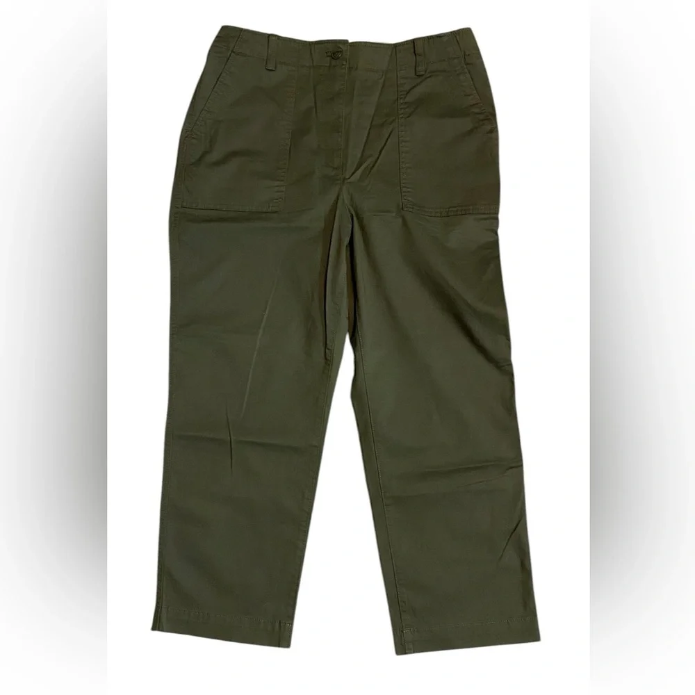 TALBOTS High waisted patch pocket Cropped Pants Size 12 NWT! - Picture 7 of 7